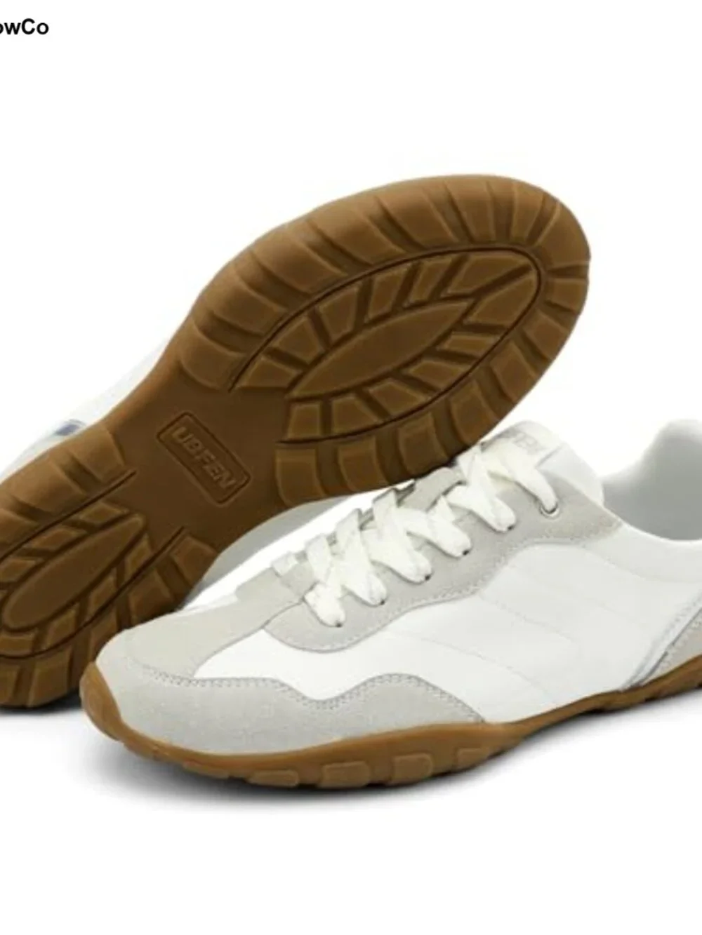 Retro Zero Drop Walking Sneakers for Women - Lightweight Oxford & Faux Suede